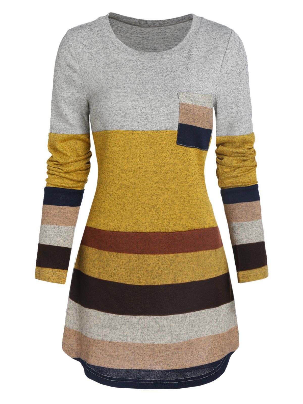 

Pocket Colorblock Heathered T Shirt, Multi-a
