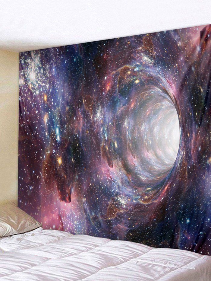 

Starry Sky Black Hole Print Tapestry, Viola purple