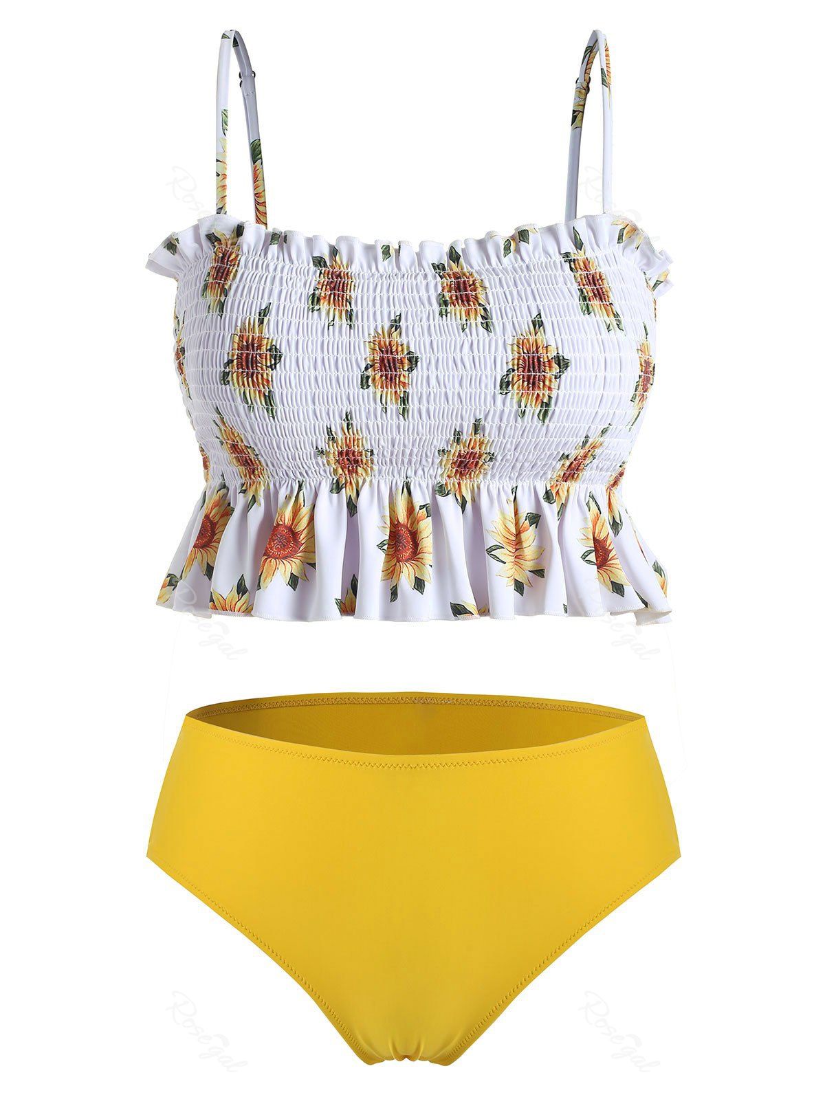 sunflower print swimsuit