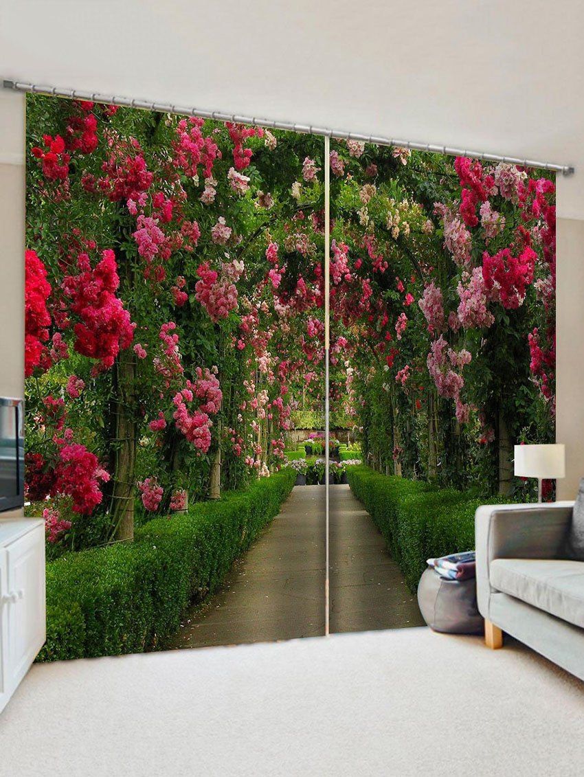 

Flower Garden 3D Print Decorative Window Curtains, Multi