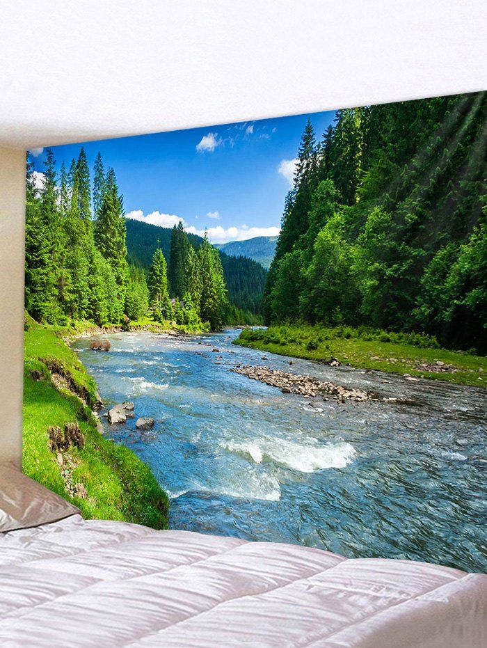 

Forest River Printed Tapestry Wall Hanging Art Decoration, Multi