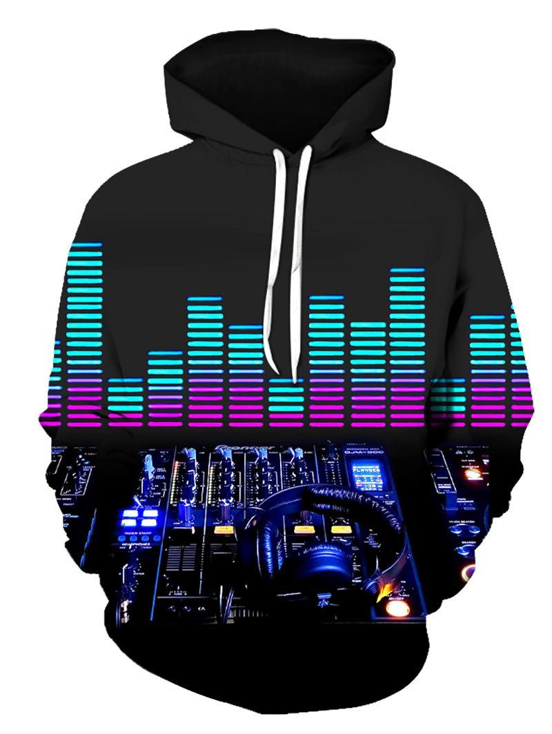 

Studio Pattern Pouch Pocket Hoodie, Black