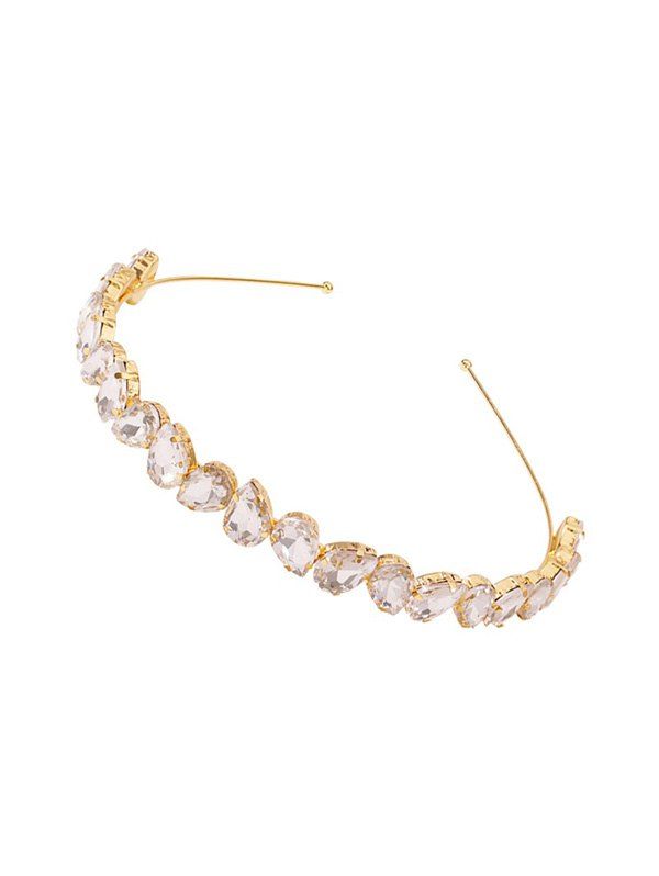 

Artificial Crystal Teardrop Headband, White