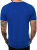 T-shirt Décontracté Lettre Imprimée à Col Rond - Bleu XS