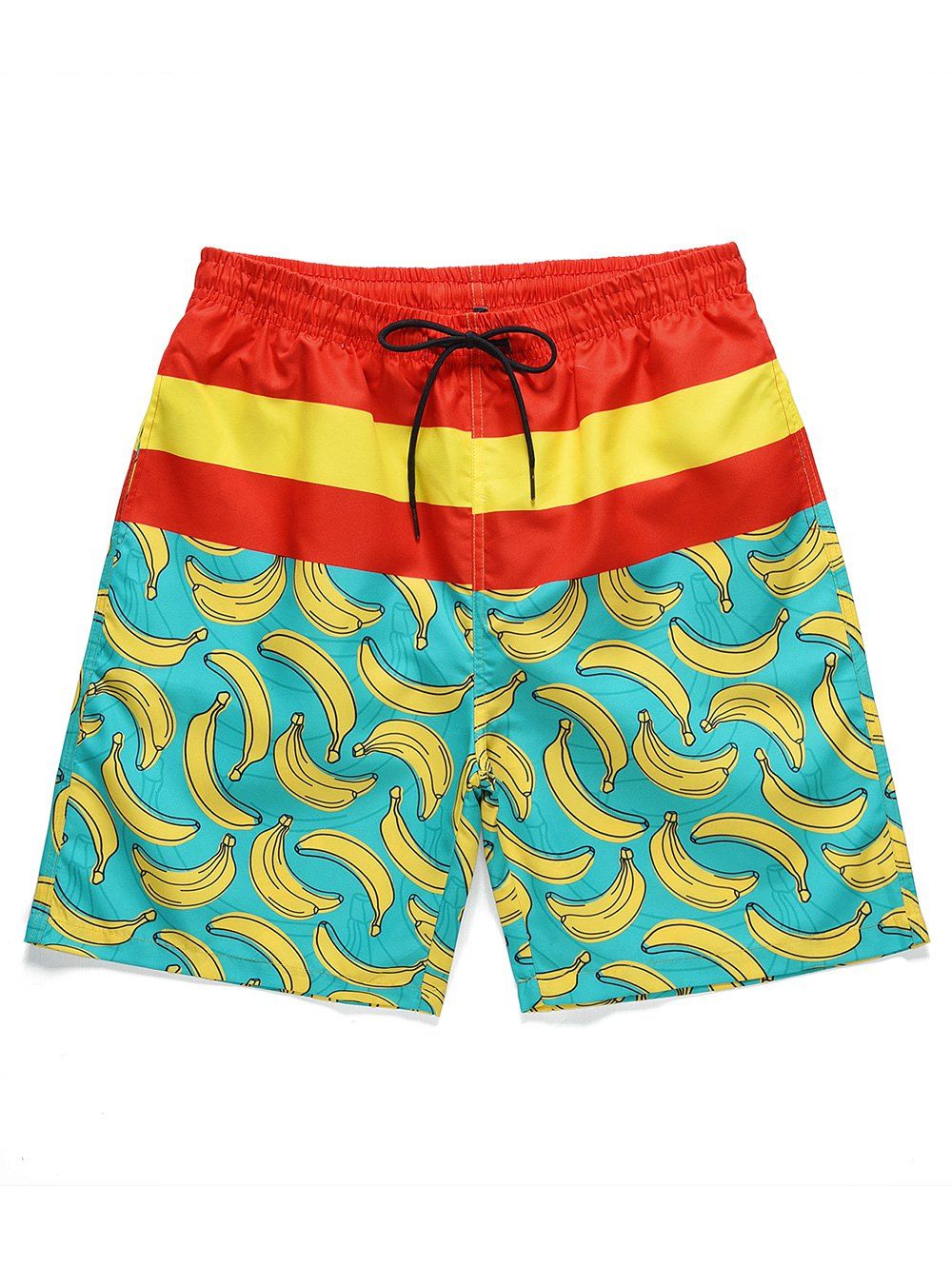 

Banana Print Casual Board Shorts, Multi