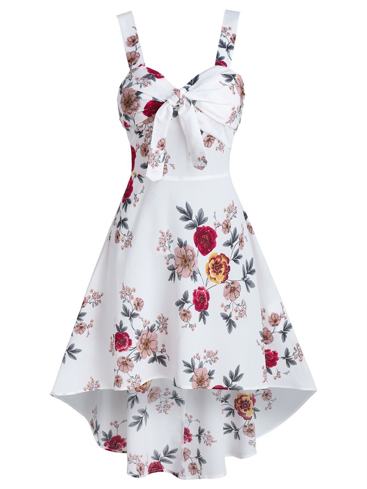 flower high low dress