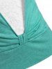 Plus Size Lace Insert Knotted Blouson Tank Top -  