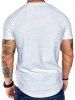 Applique Solid Color Layer Raglan Sleeves T-shirt -  