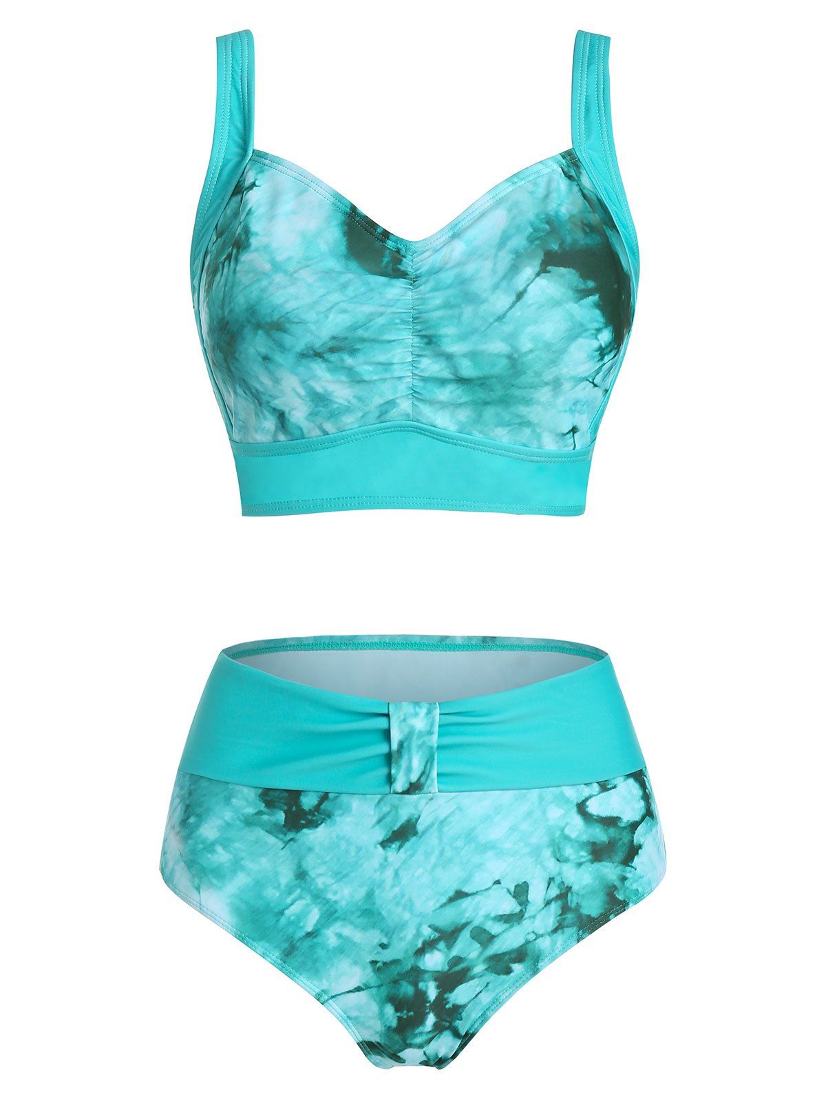 

Tie Dye Print Padded Bikini Swimwear, Dark turquoise