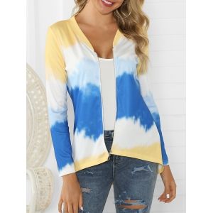 

Ombre Zip Up High Low Cardigan, Multi a