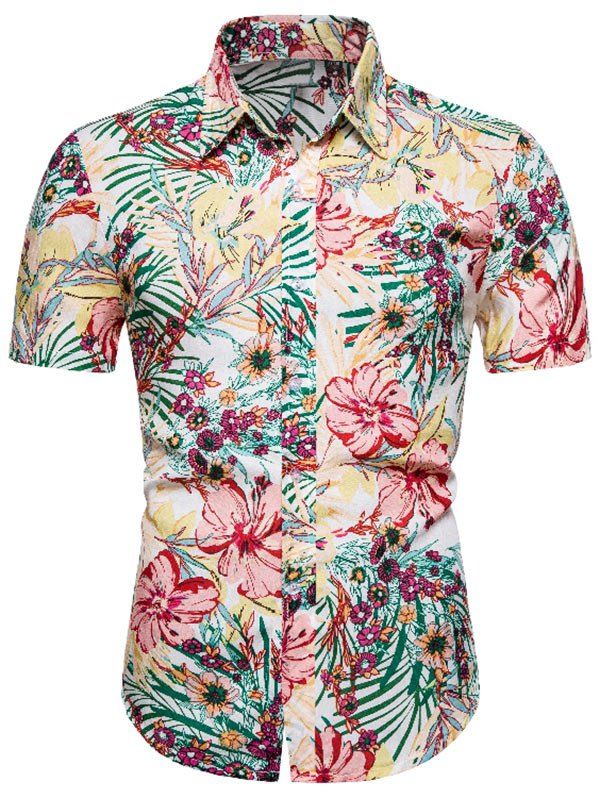 

Tiny Flower Button Up Hawaii Shirt, Multi