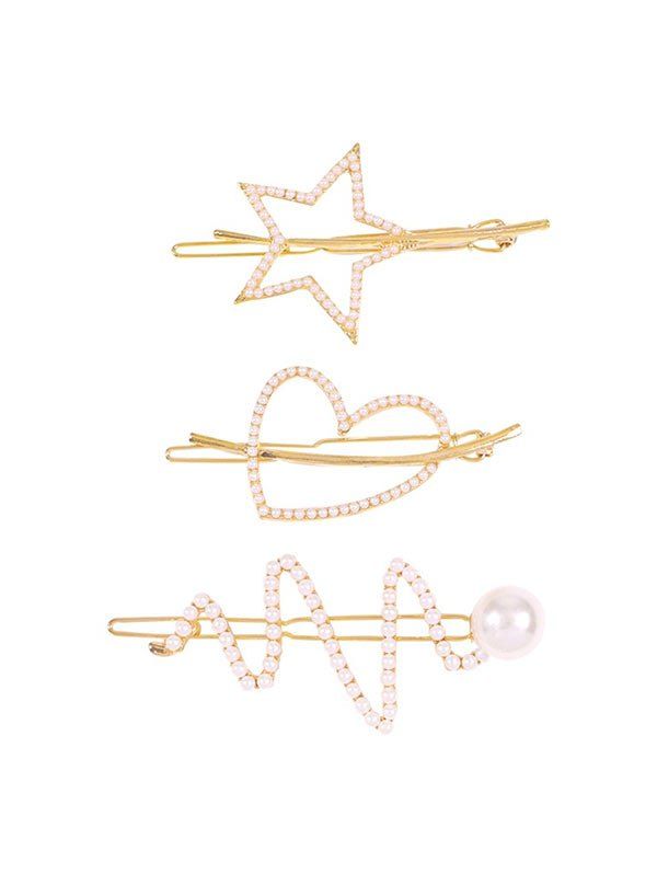 

Chic Faux Pearl Decoration Hairpins Set, Gold