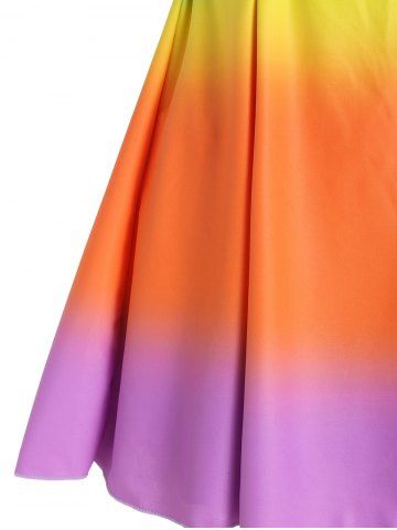 

Crisscross Ombre Color Tankini Swimwear, Multi-a