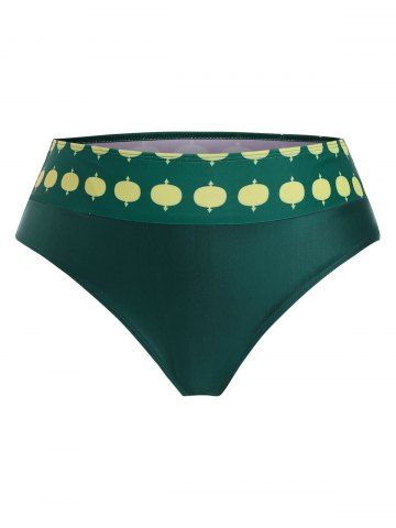 

Plus Size Handkerchief Crossover Sheer Mesh Tankini Swimwear, Dark green