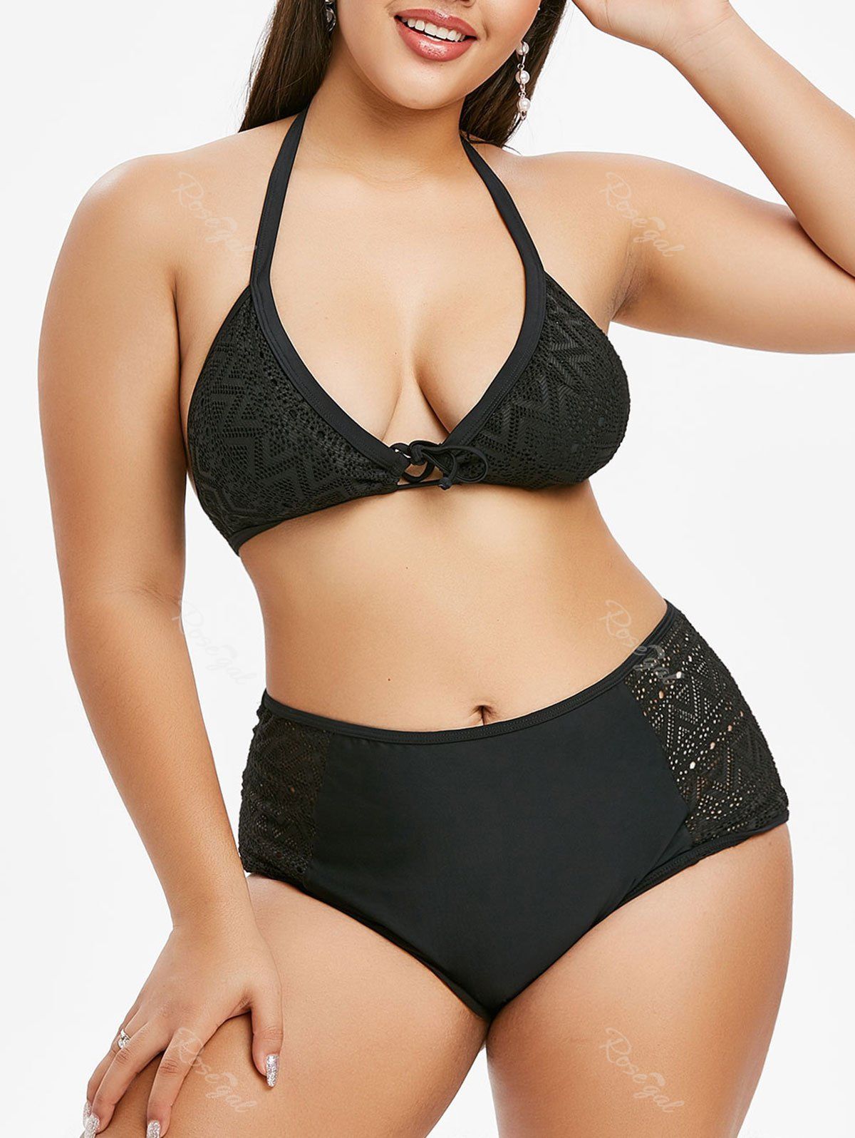 plus size crochet bathing suit