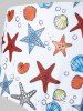 Plus Size Crisscross Starfish Shell Printed Cami Peplum Tankini Swimsuit -  