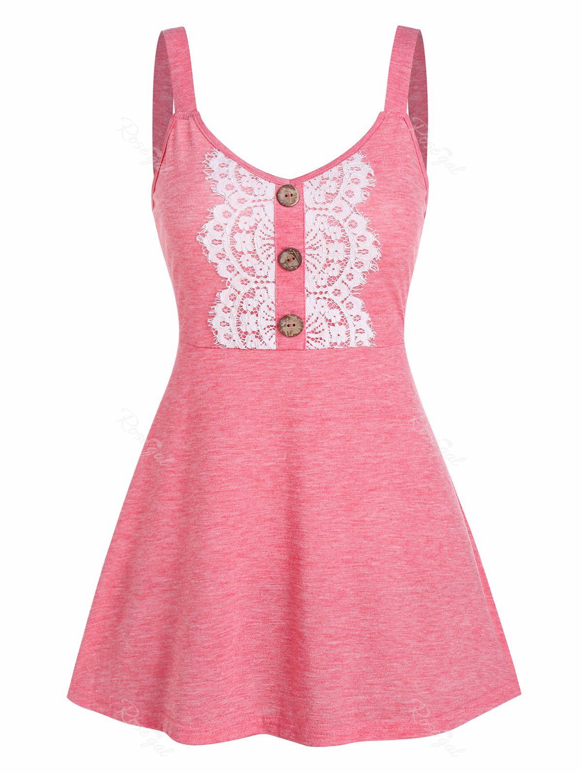 Hot Button Fit And Flare Space Dye Tank Top  
