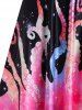 Buckle Strap Starry Print Cami A Line Dress -  