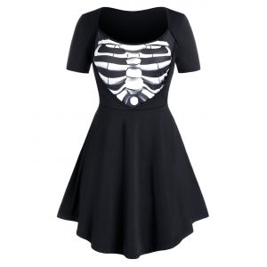 

Plus Size Breastbone A Line Tunic Top, Black