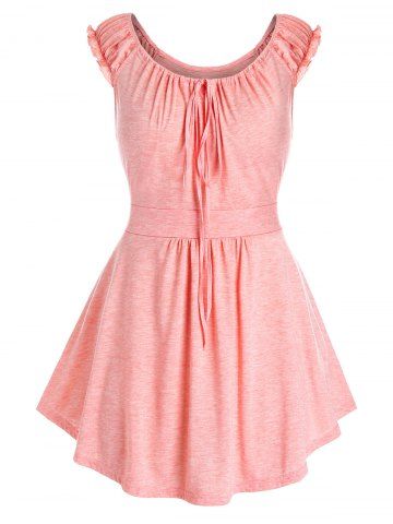 Plus Size String A Line Tunic Tank Top