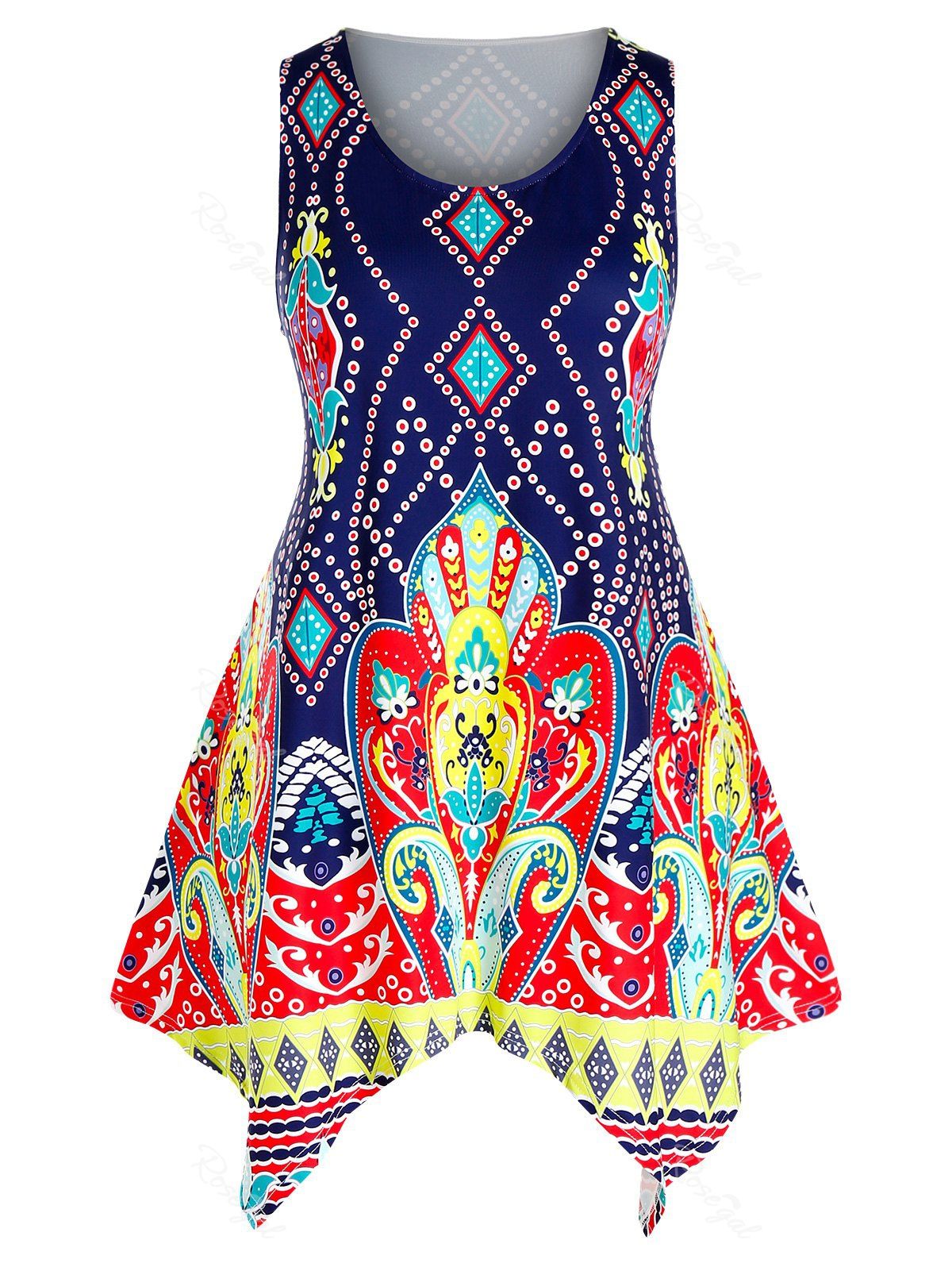 plus size printed tank tops