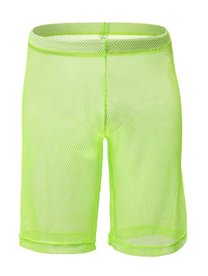 

Sexy Sheer Mesh High Waist Shorts, Green