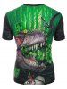 Dinosaur Pattern Leisure Short Sleeves T-shirt -  