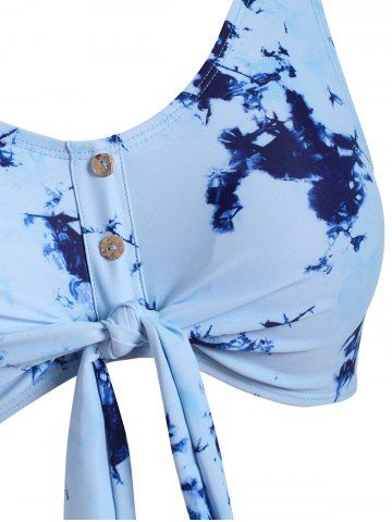 Tie Dye Knotted Bikini Swimwear