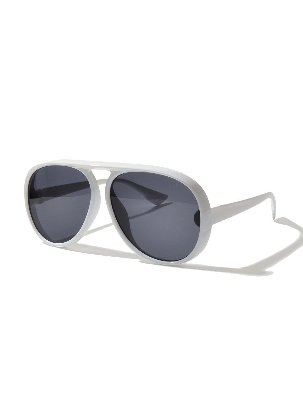 

Beach One-piece Pilot Sunglasses, White