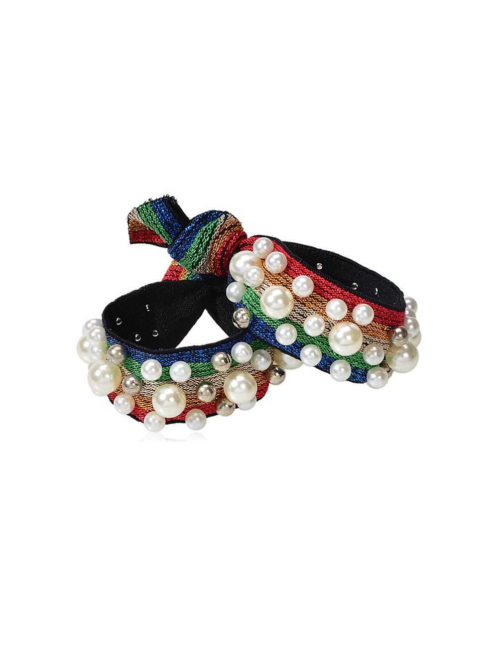 

2Pcs Faux Pearl Rainbow Color Scrunchies Set, Acu camouflage