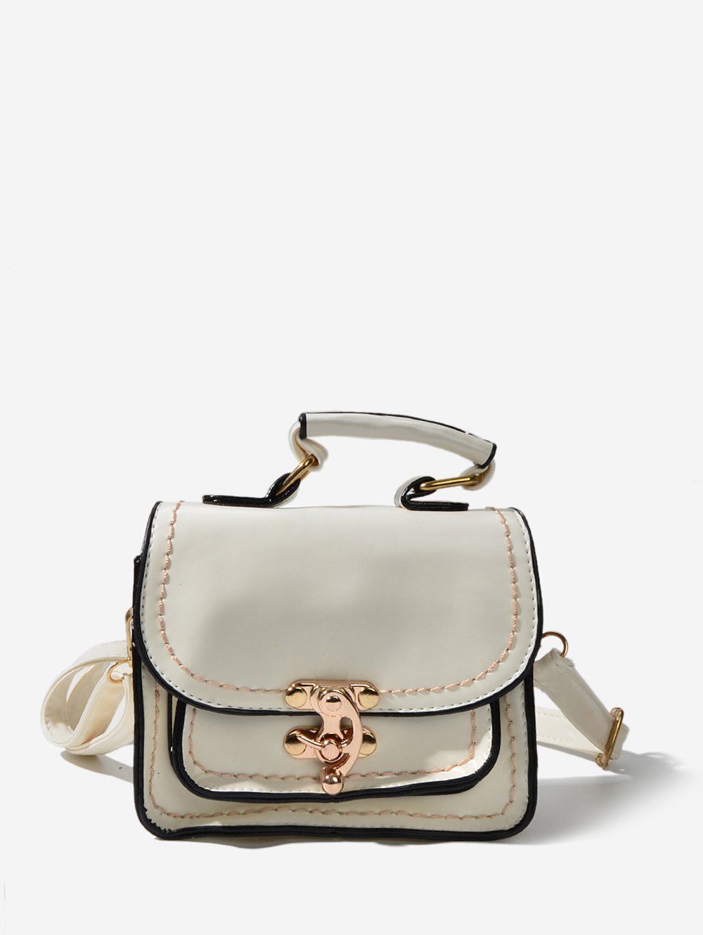 

Retro Mini Cover Crossbody Bag, Beige