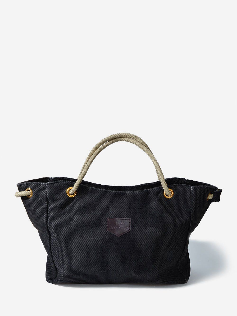 

Casual Canvas Rope Tote Bag, Black