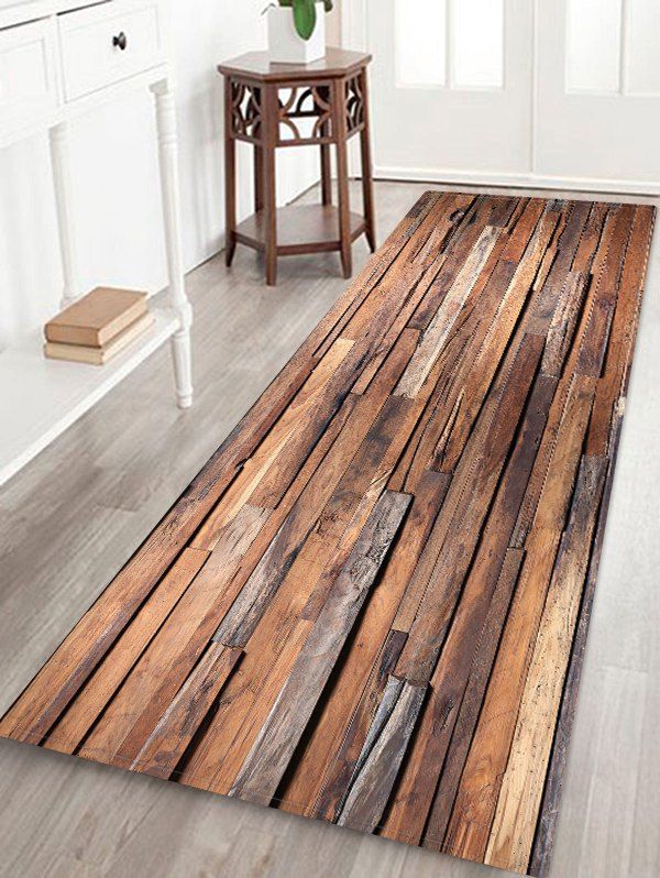

Wood Plank 3D Printed Floor Rug, Multi