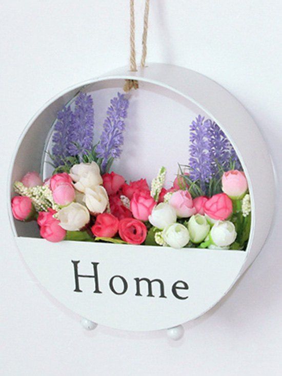 

Round Wall Decoration Hanging Plant Pot, White
