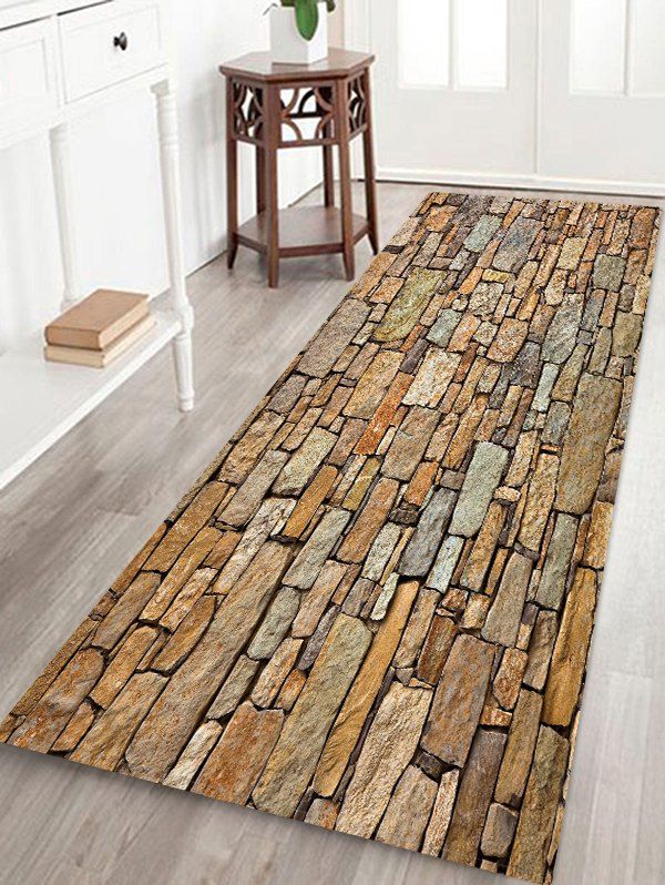 

Brick Wall Pattern Floor Rug, Multi