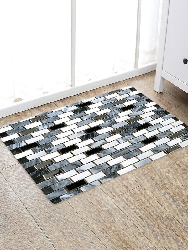 

Brick Wall Non Slip Rug, Multi