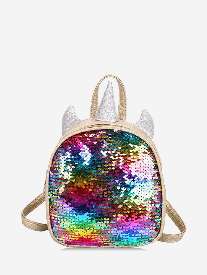 

Sequined Unicorn Shape Travel Backpack, Multi