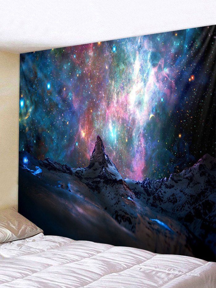 

Galaxy Mountain Print Wall Tapestry, Multi