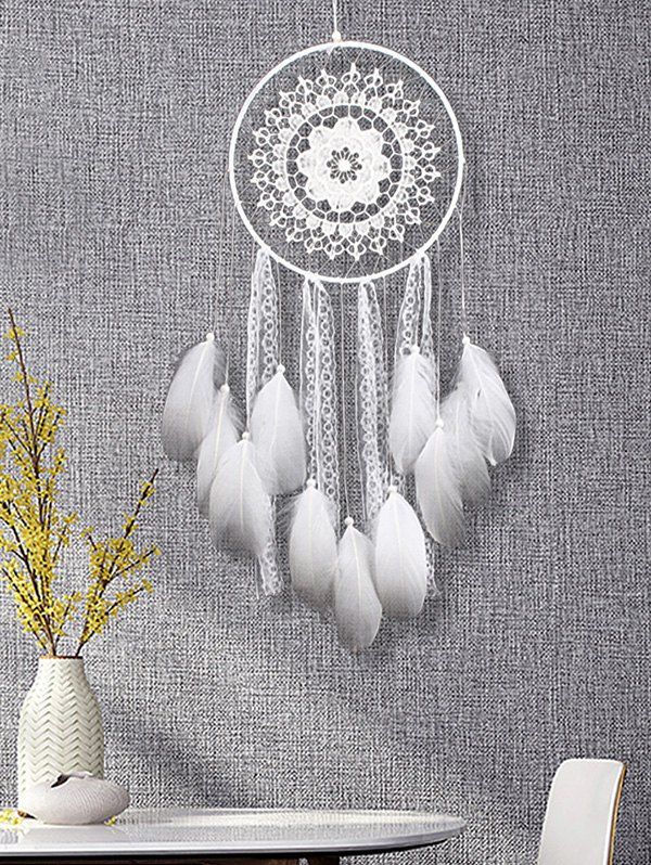 

Home Crafts Handmade Lace Dreamcatcher, White