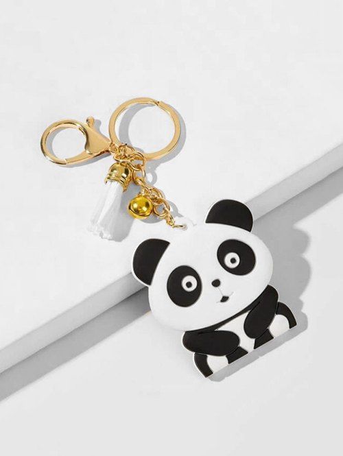 

Panda Tassel Pendant Keyring, Black