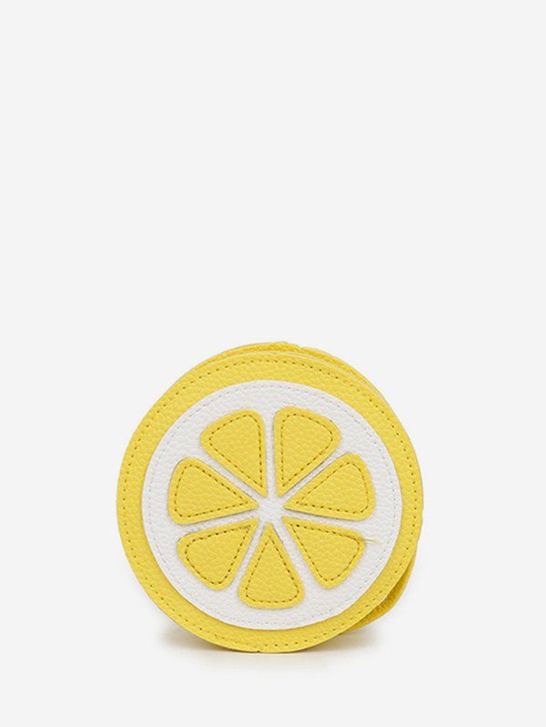 

Lemon Pattern Colorblock Canteen Bag, Yellow