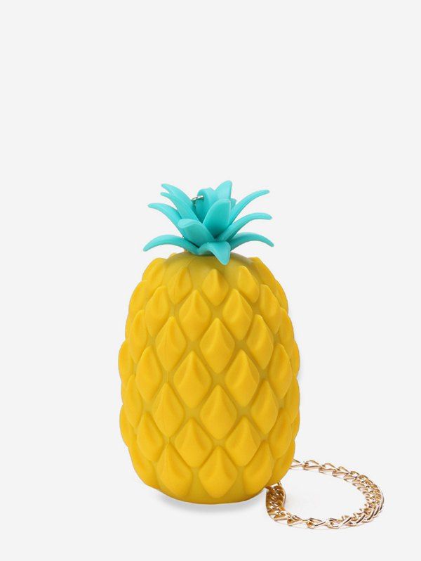 

Personality Pineapple Shape Chain Crossbody Bag, Yellow