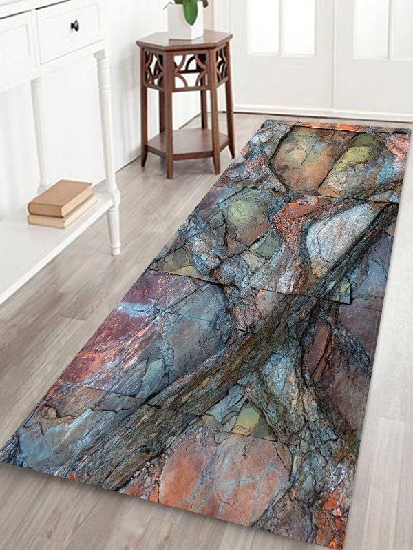 

Stone Wall Non Slip Rug, Multi