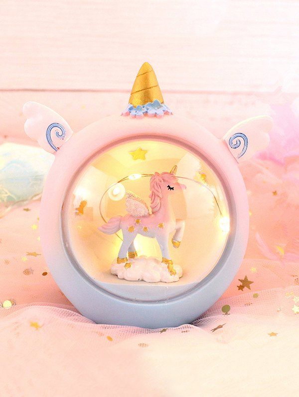 

Unicorn Shape Bedroom LED Night Light, Multi-b