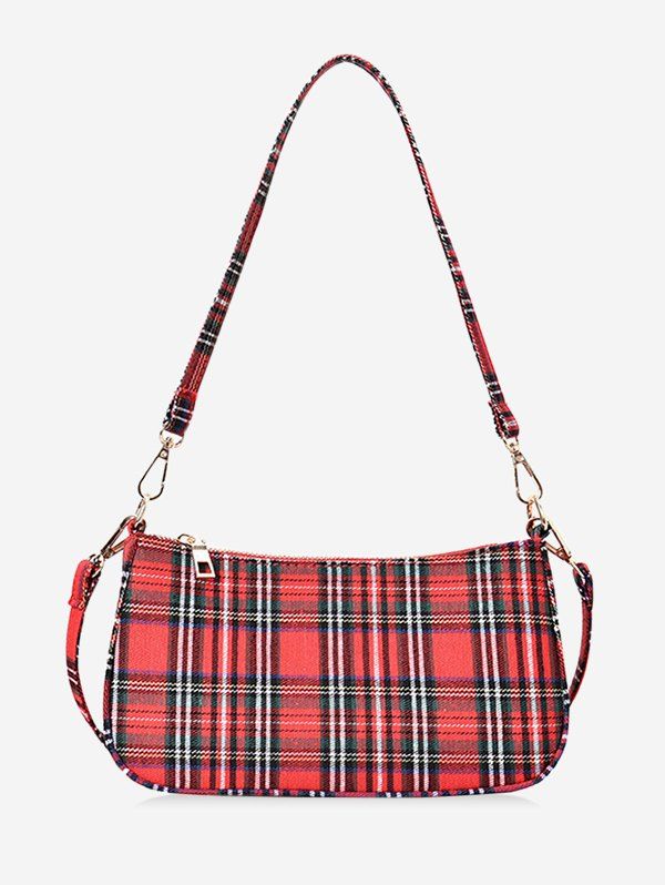 

Checkered Shoulder Bag, Red