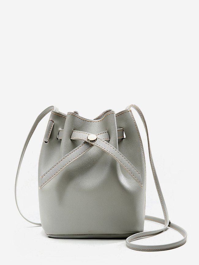 

Bucket Crossbody Bag, Gray goose