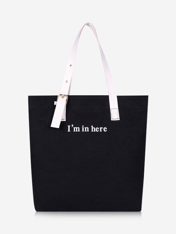 

Graphic Print Shoulder Bag, Black