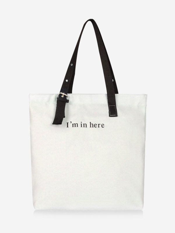 

Graphic Print Shoulder Bag, White