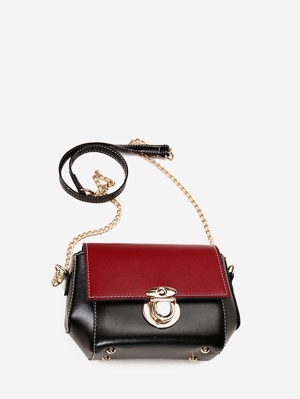 

Casual Cover Colorblock Crossbody Bag, Chestnut red