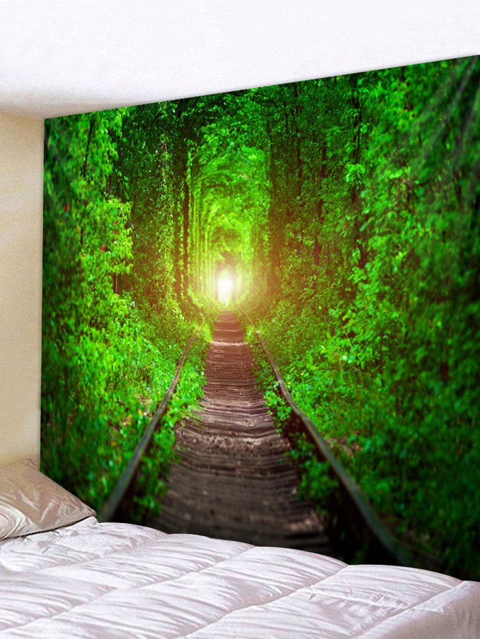 

Forest Railway Track Print Tapestry Wall Hanging Art Decoration, Multi